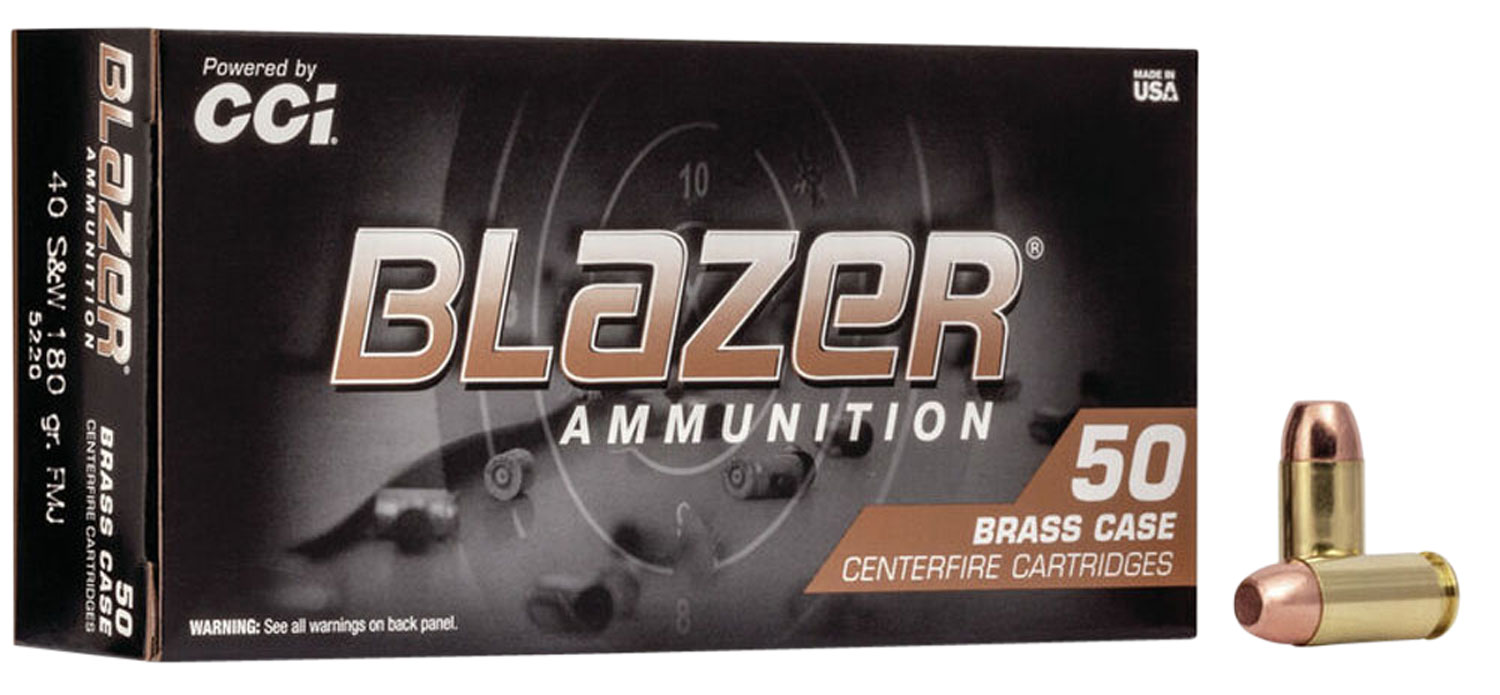 Cci .40 S&W 180gr FMJ Brass – 50rd