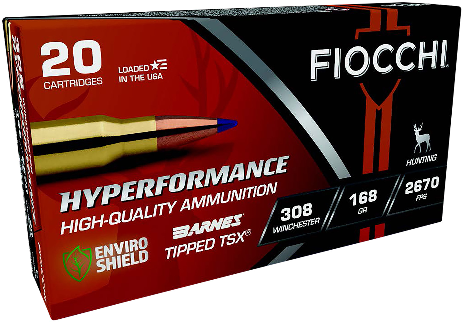 Fiocchi .308 Winchester 168gr TSX Copper – 20rd