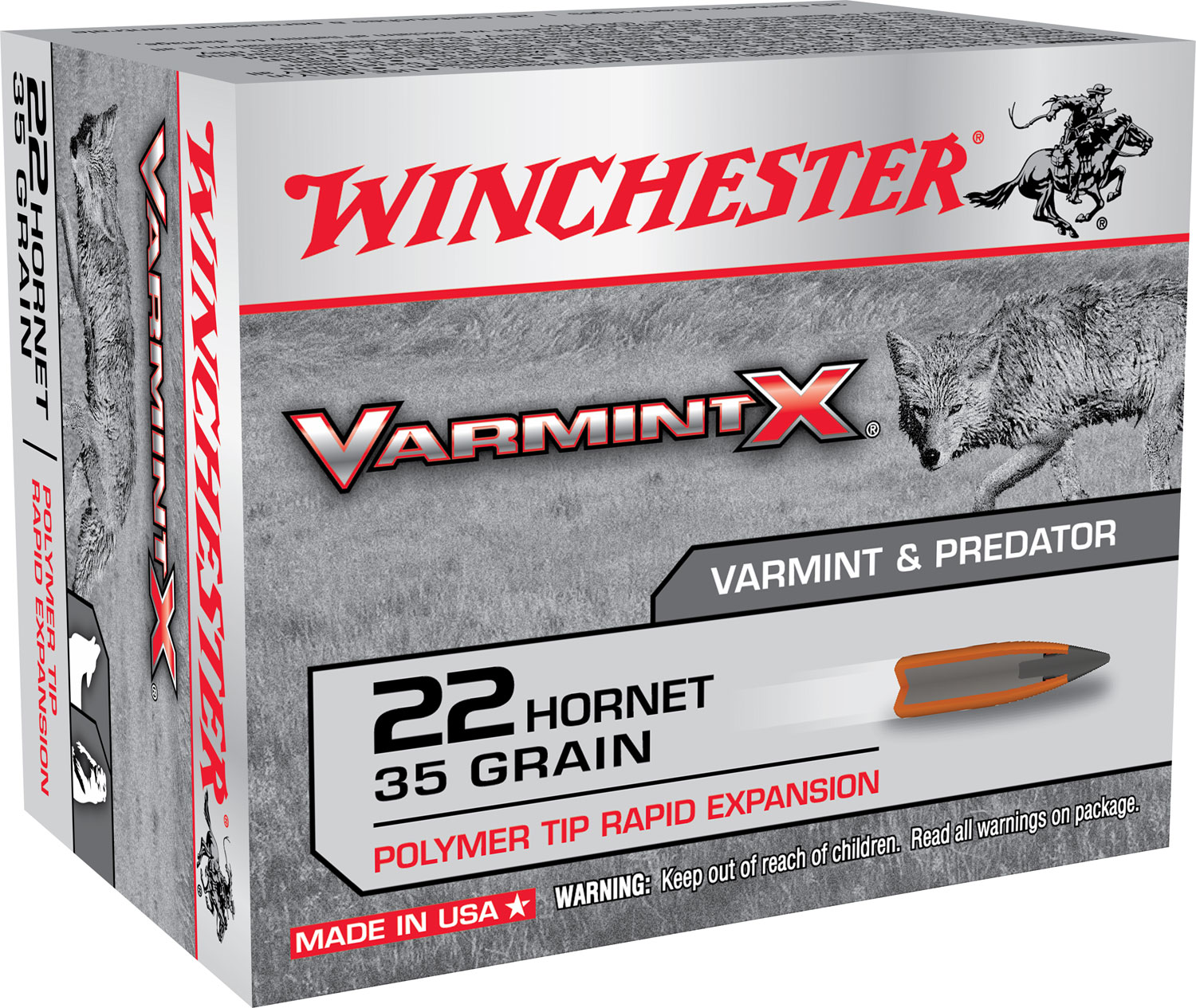 Winchester .22 Hornet 35gr Brass – 20rd
