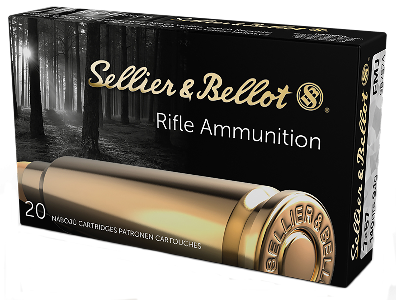 Sellier-Bellot 7x57mm Mauser 140gr FMJ Brass – 20rd