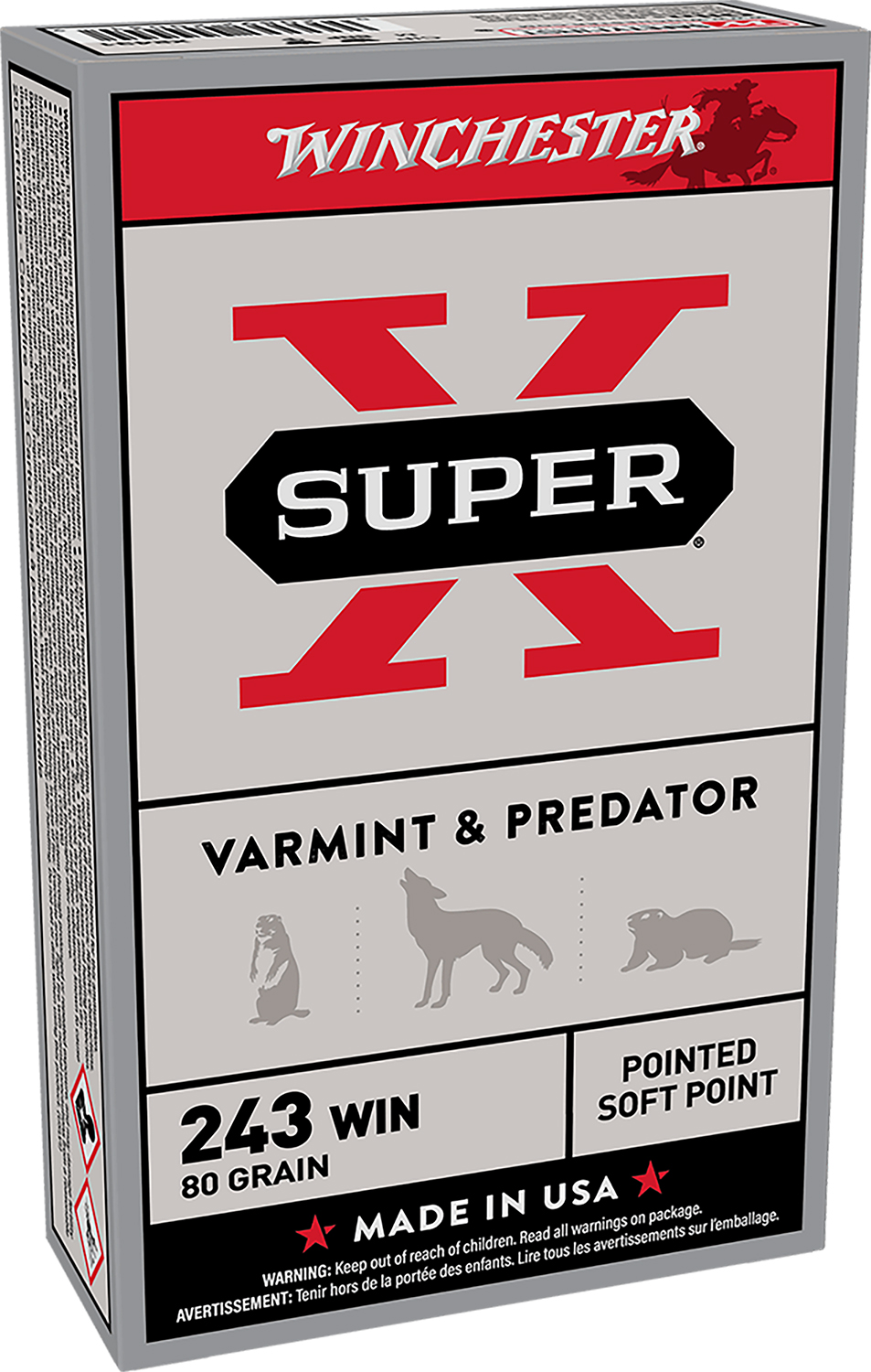 Winchester .243 Winchester 80gr Brass – 20rd